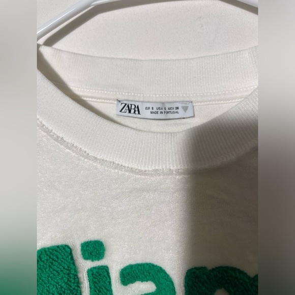 Zara Women’s Miami South Beach 1995 Retro Crop Terry Cool Cruise Sweatshirt - Picture 6 of 6